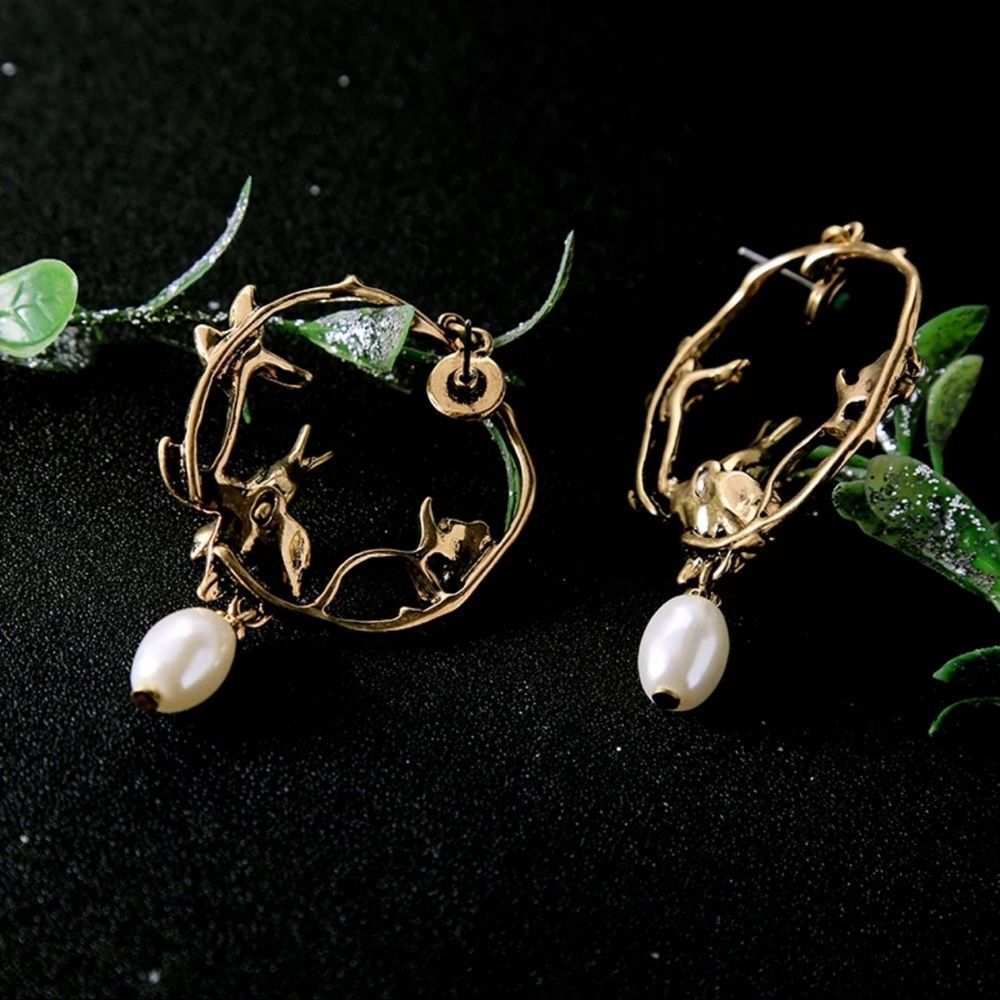 Bird Hoop Earring Hand Made - Picture 4 of 4